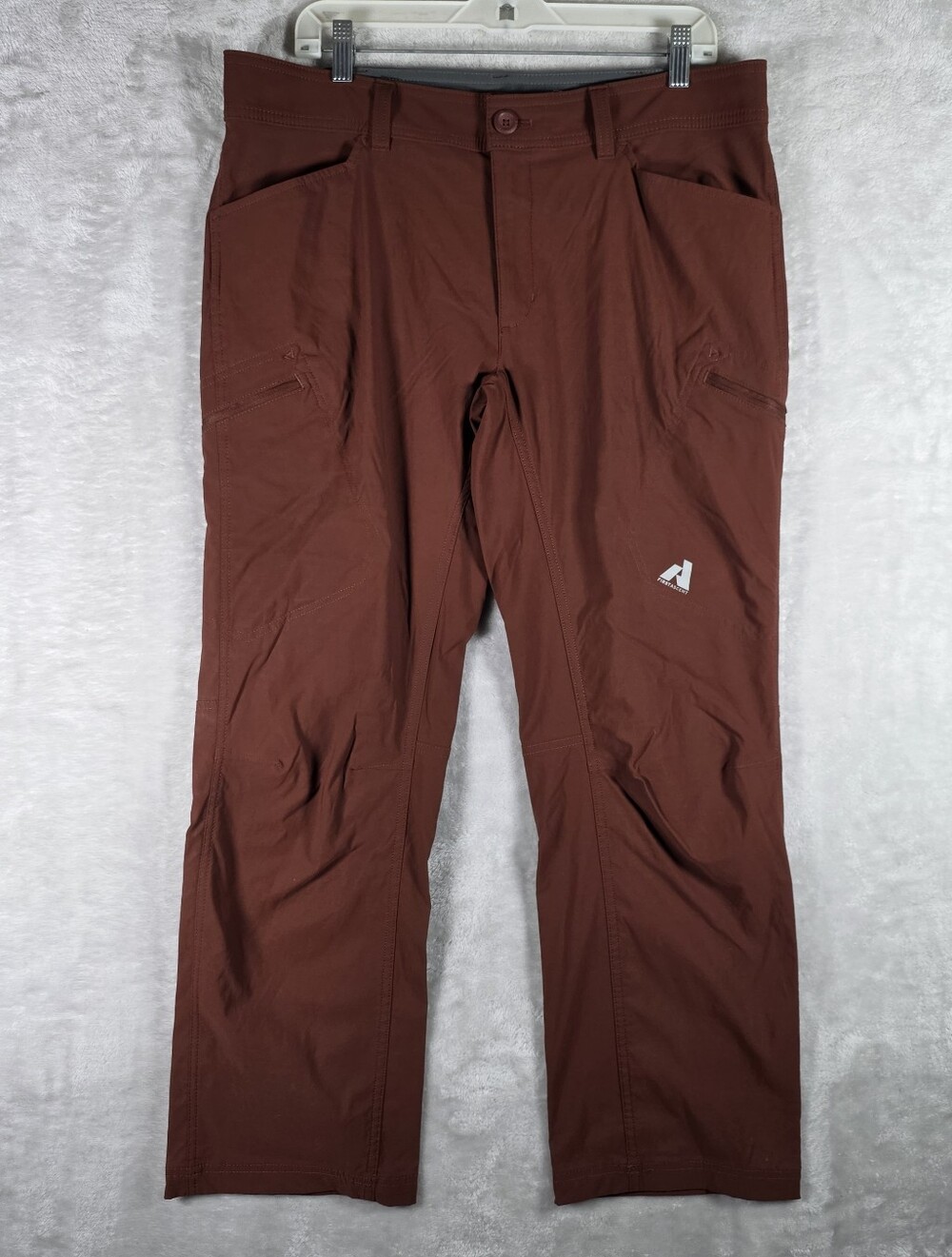 Eddie Bauer First Ascent Pants Men 36x29 Burnt Orange Cargo Outdoors Performance